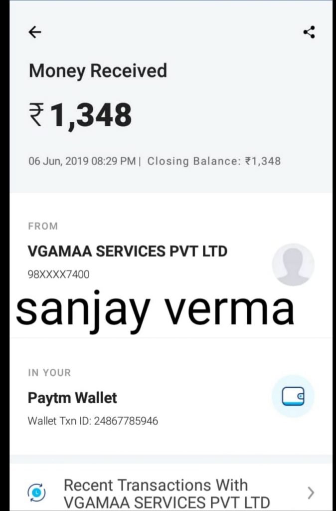 Vgamaas App Big payment proof In Bank account